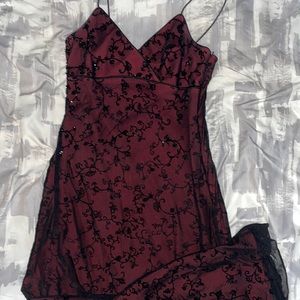 Burgundy Cocktail Dress